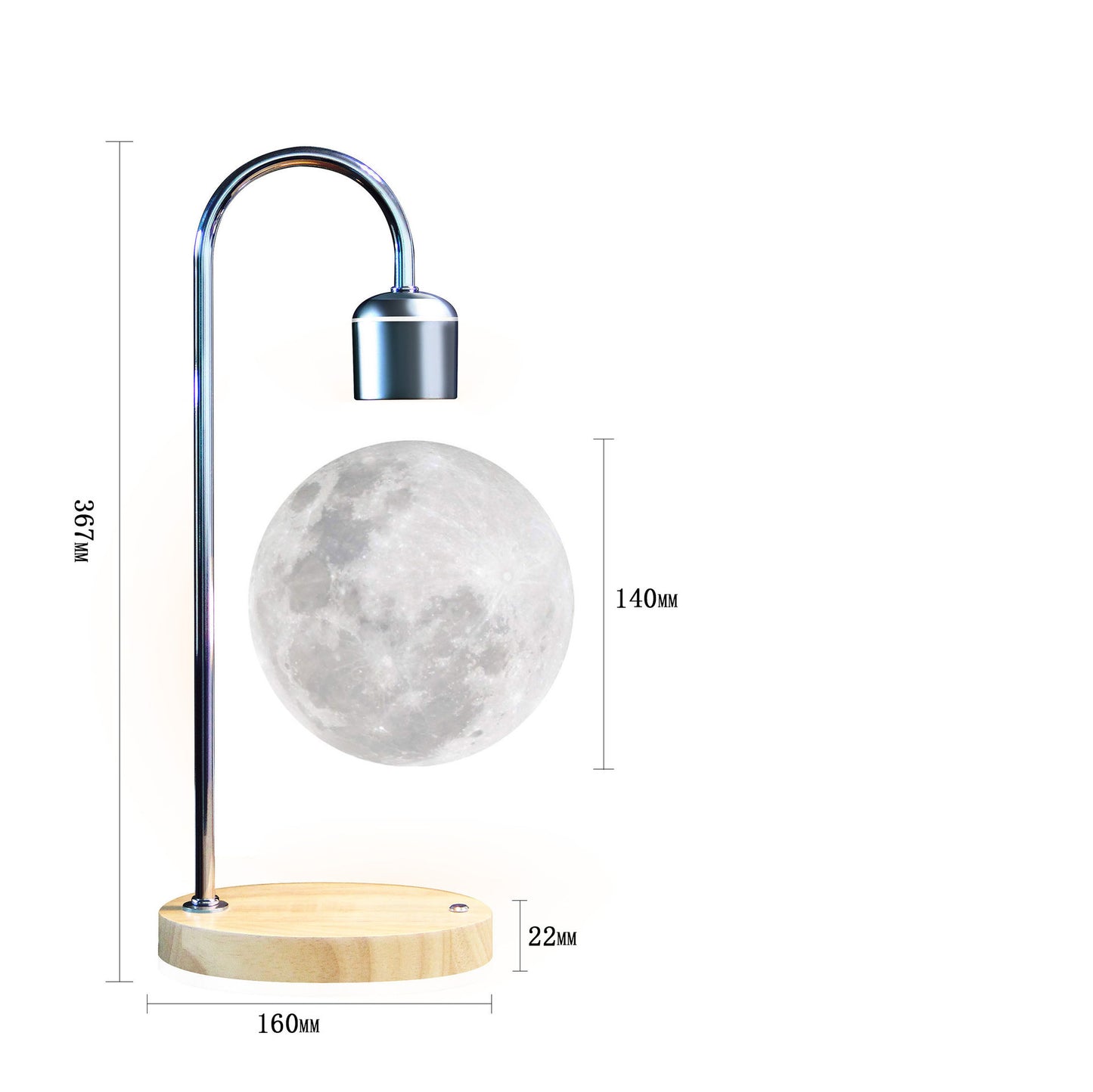 Lampada a Lievitazione Magnetica - Luna 3D